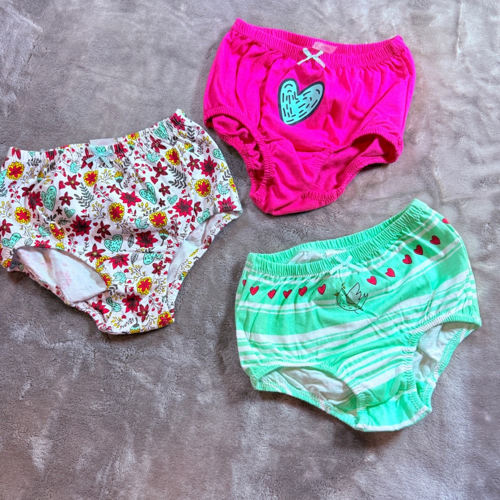 3PACK Underwear Set Girls Size 4 MulticolorCotton Bref